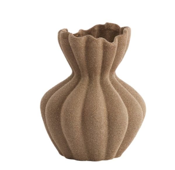 Taupe Vaas 'Sillian' | Ø20,5x24,5 cm