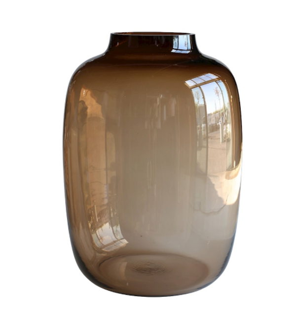 Vaas 'Artic' | Dark Smoke Brown  | Vase The World | In 2 maten