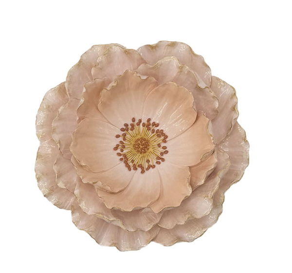 Wanddecoratie Bloem 'Scarlett' | Oud Roze | Verkrijgbaar in 2 maten