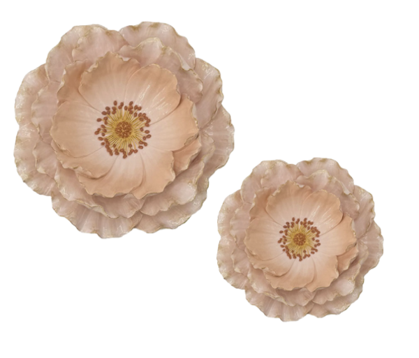Wanddecoratie Bloem 'Scarlett' | Oud Roze | Verkrijgbaar in 2 maten