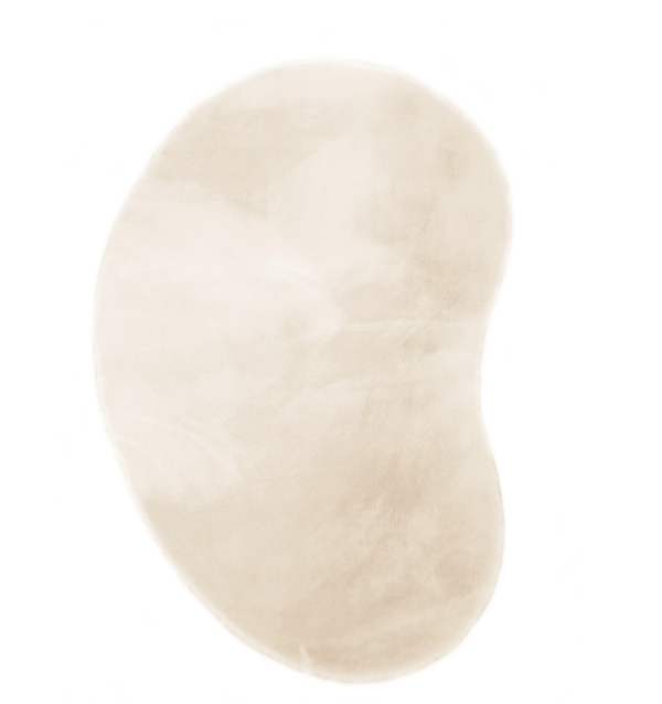 Organische Vorm Vloerkleed Fluffy | Beige | 170x240cm