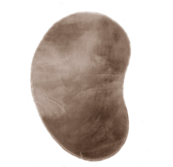 Organische Vorm Vloerkleed Fluffy | Bruin | 170x240cm