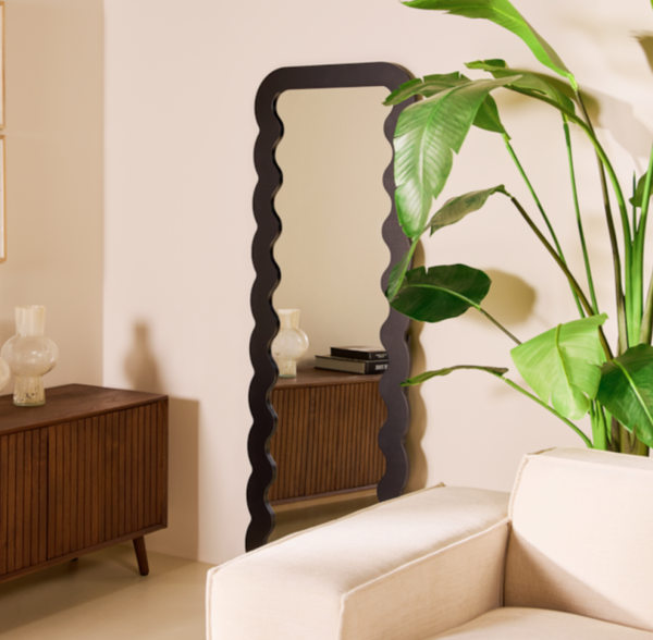Organische Spiegel Nove – Zwart 165cm