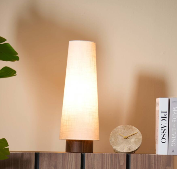 Tafellamp Ivory Walnut | Ø19x52,5 cm