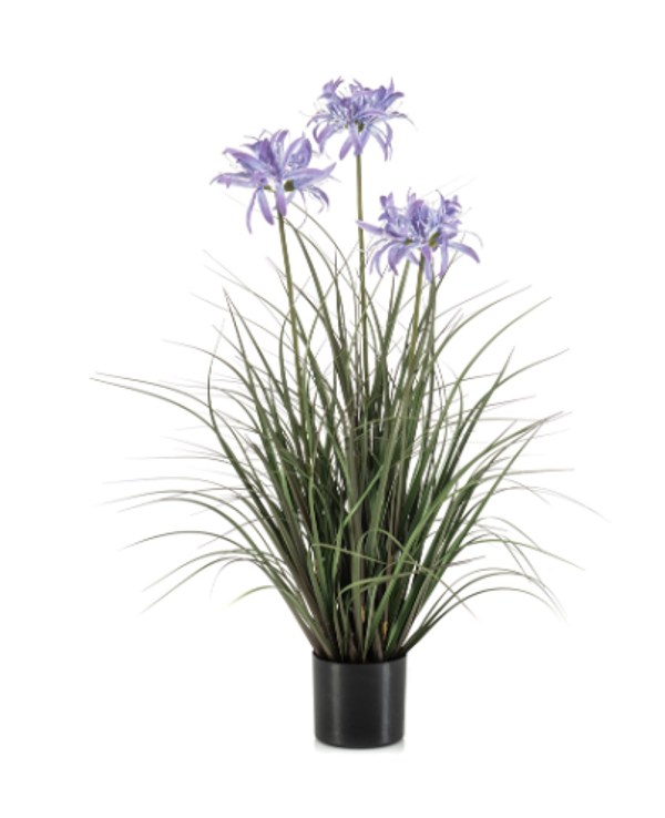 Kunst Agapanthus x3 Paars in Pot – 70 cm