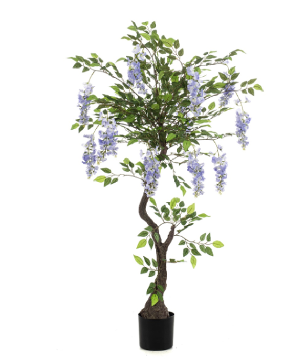 Kunst Wisteria Parasol Blauw in Pot – 150 cm