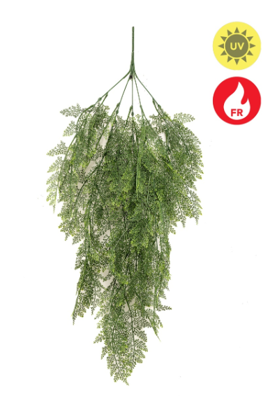 Kunst Thuja Hanging Bush FR/UV – 80 cm | Brandvertragende & UV Bestendige Hangplant