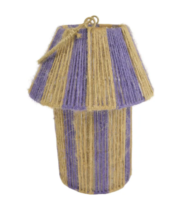 Lantaarn Jute Lila/Naturel | D21 H28/41cm
