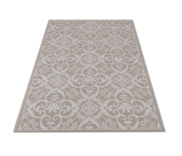 Buiten Vloerkleed Taupe-Wit | 118X180CM