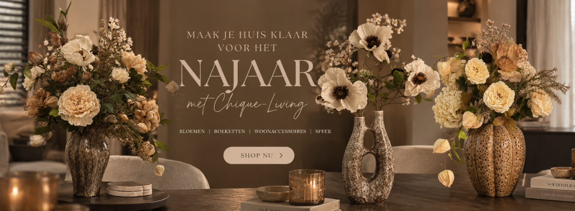 zijden bloemen boeket