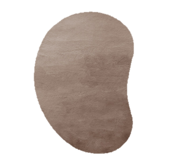 Vloerkleed Kidney Organisch | Fluffy | Bruin | 200x300cm