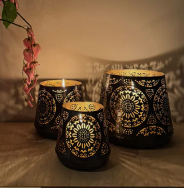 Lantaarn Set van 3 'Marrakech' | d21/16/12 h22/16/12cm