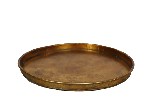 XXL Dienblad Goud / White Wash |  ø57x4.2cm