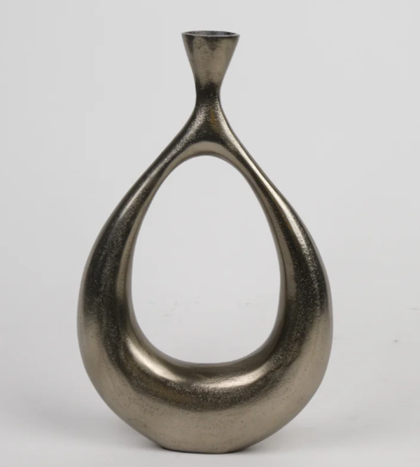 Donut Vaas Bronzey | Aluminium | 22x4x37cm
