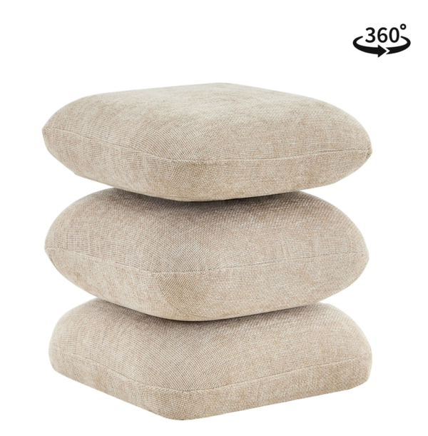Beige Poef 'Liva' | 45x45x47cm