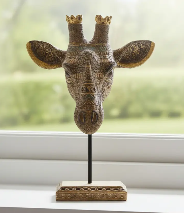 Ornament Op Voet Giraf | 38x29cm