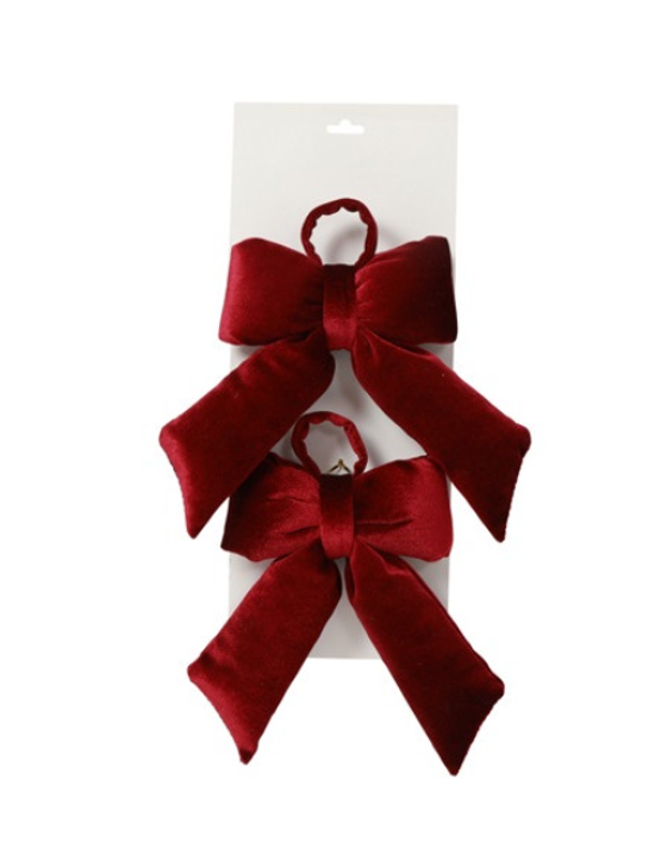 Burgundy Velvet Strikken | Set van 2