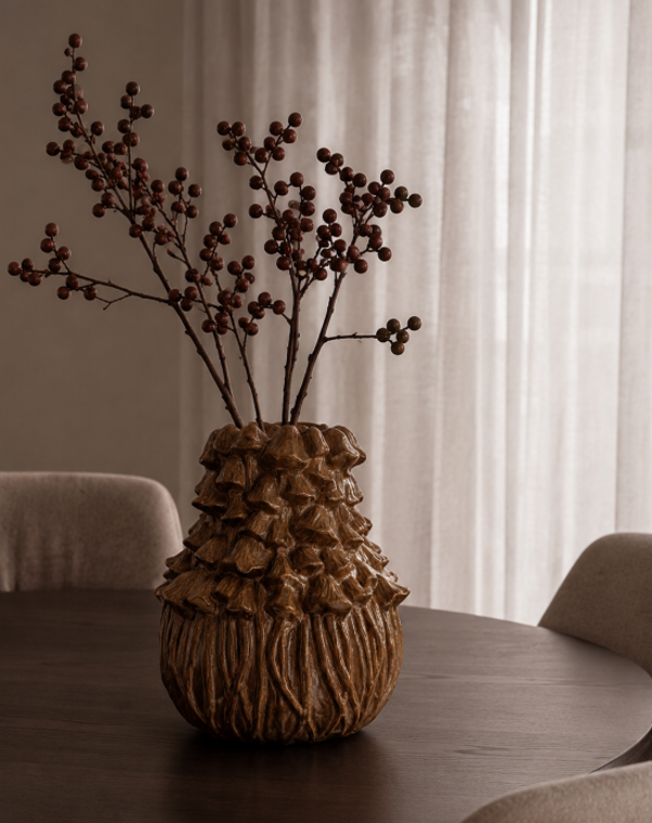 Beige Vaas Paddenstoel | H25cm