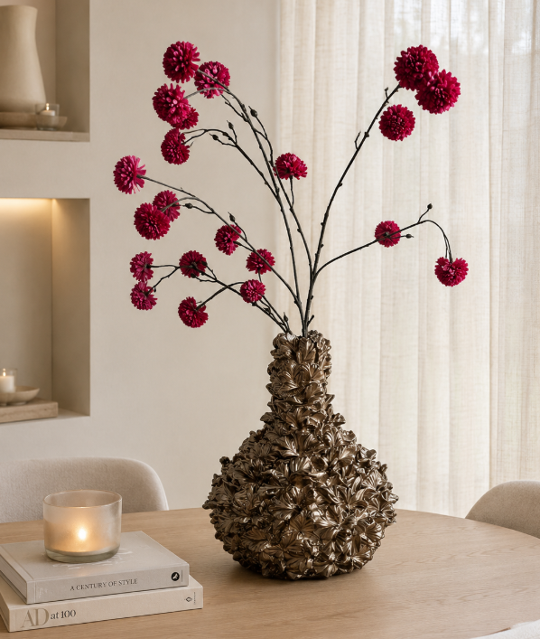 Luxe Vaas Brons Blad  | 45cm