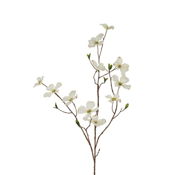 PRE ORDER Zijden Bloemen 'Dogwood' | Creme/Bruin | 103cm