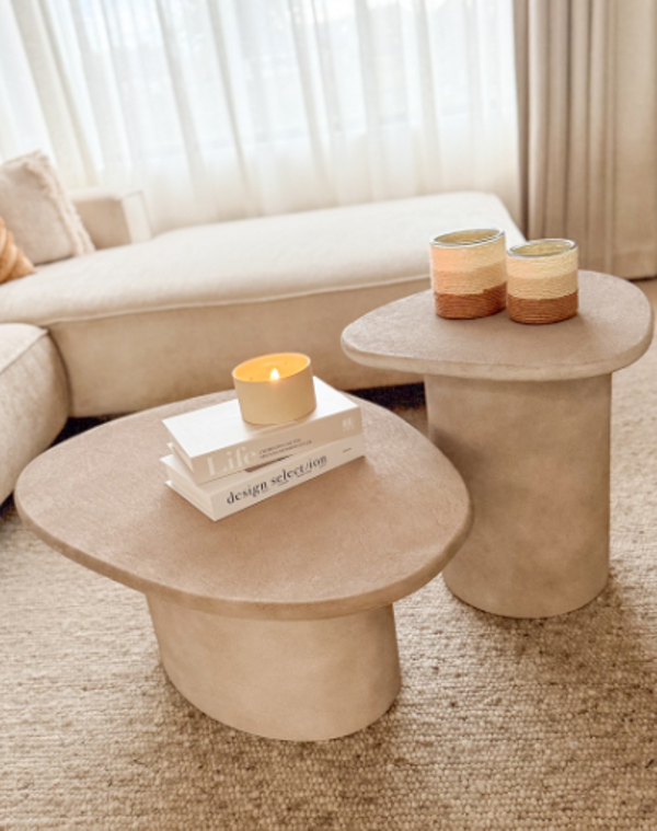 Salontafel Set van 2 | Japandi Beige