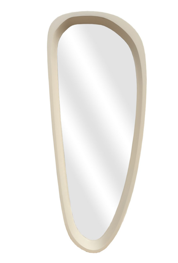 Grote Organische Wand Spiegel | Ivory/Hout | 70x150cm