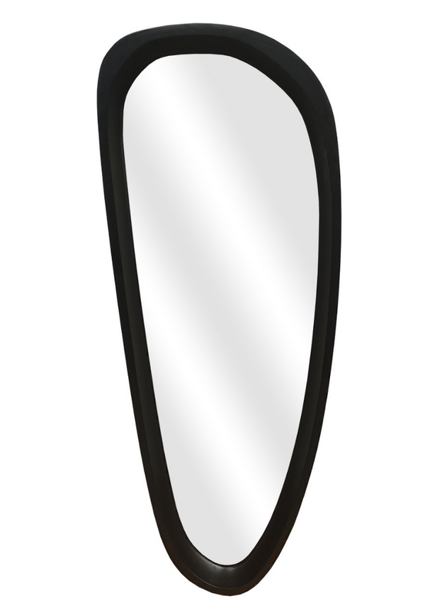 Organische Vorm Wand Spiegel | Zwart | 70x150cm