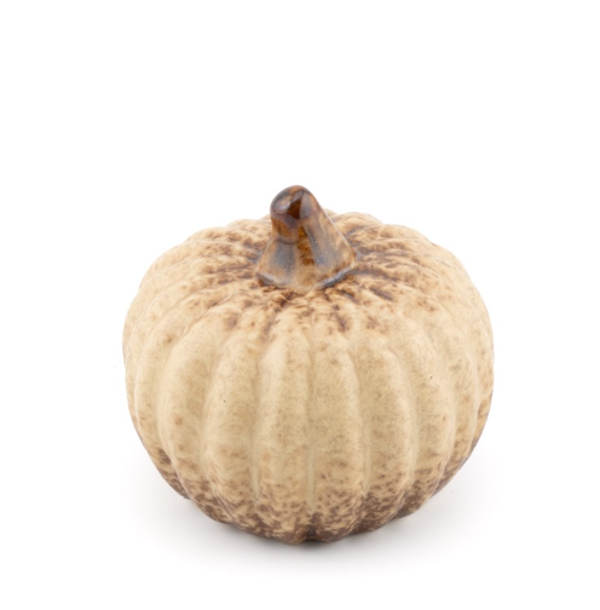 Aardewerk Pompoen Beige 'Globe' | 7,7x7,5x6,5cm