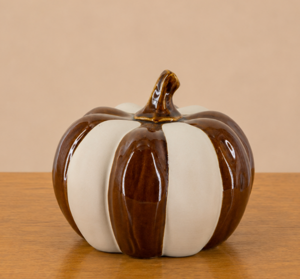 Aardewerk Pompoen Bruin/Beige 'Earthtone' | 17,7x17,5x15,5cm