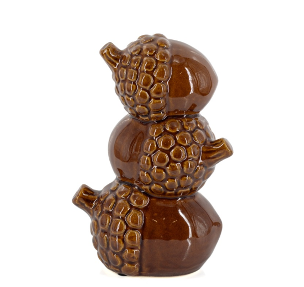 Aardewerk Ornament Wintercone Bruin | 13,5x9x19,5cm