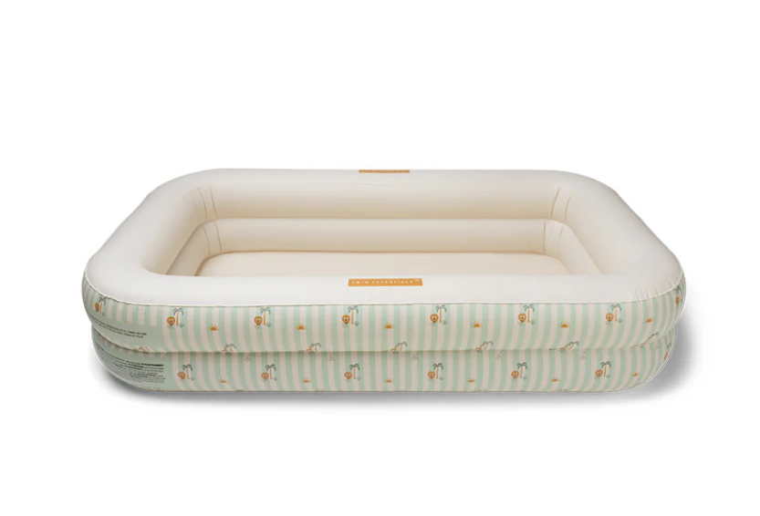 Beige Zwembad Opblaasbaar | Groen Beige | 211 x 132 x 46 cm