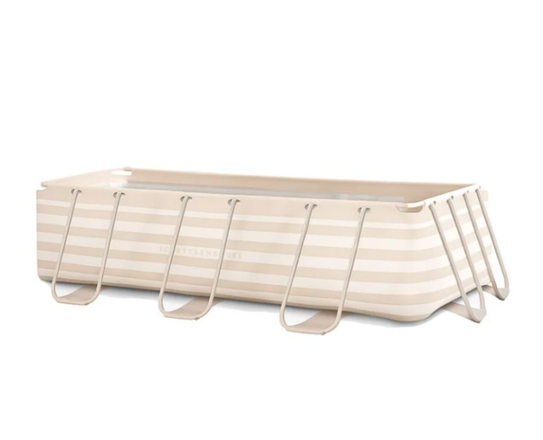 Opzetzwembad - Beige - Essence - Met Filterpomp & Zwembadtrappen - 400 x 200 x 100 cm