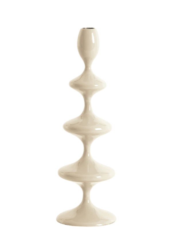 Beige Kandelaar 'Vireen' | 10×34,5 cm