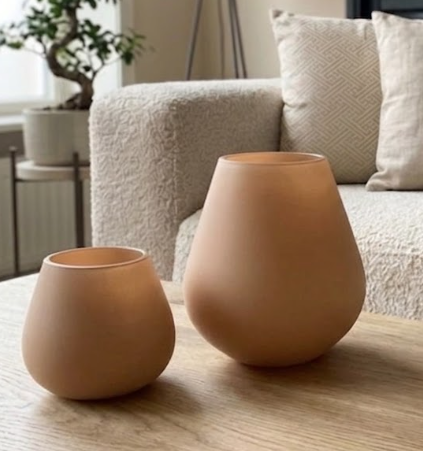 Tasman Windlichten | Matte Sand | Set van 2
