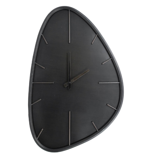 Wandklok Organisch 'Elio' | Antraciet | 46x71x3,5cm