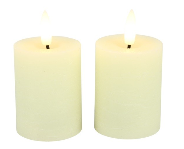 Mini LED Stompkaarsen | Creme | Ø5x9cm | Countryfield | Set van 2