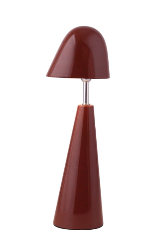 LED Bureaulamp ‘Dot’ – Draadloze Tafellamp op Accu | Burgundy | 12x9,5x37cm