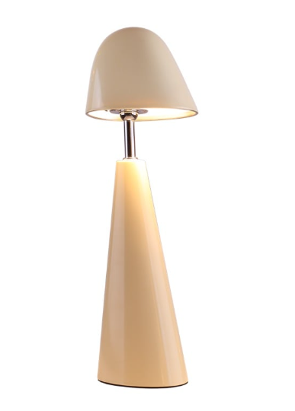 LED Bureaulamp ‘Dot’ – Draadloze Tafellamp op Accu | Beige | 12x9,5x37cm | Chique Living