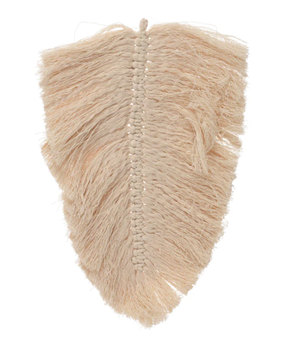 Wanddecoratie Cotton Blad | Naturel | 34x22cm
