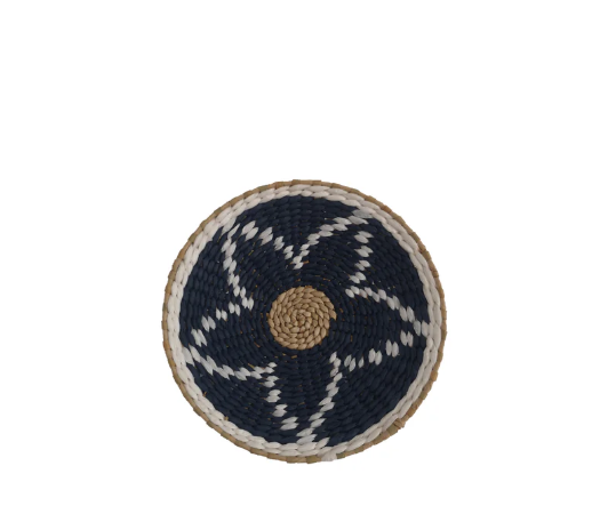 Wanddecoratie Rotan 'Star' | Zwart/Naturel | 25x4cm