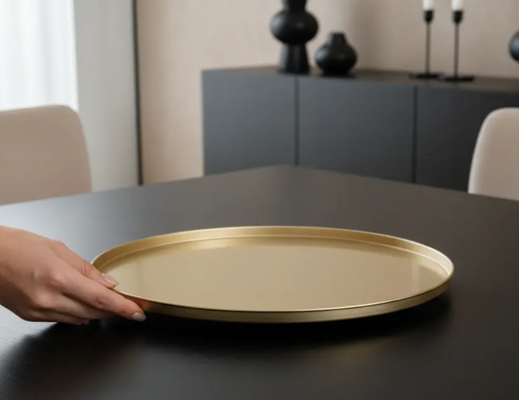 Rond Dienblad Decoratief | Goud | In verschillende maten