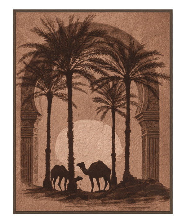 Schilderij In lijst | Desert Silhouettes | 70x90cm