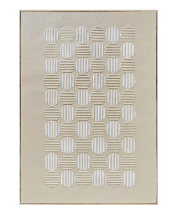Schilderij In Lijst | Dots Beige | 60x80cm