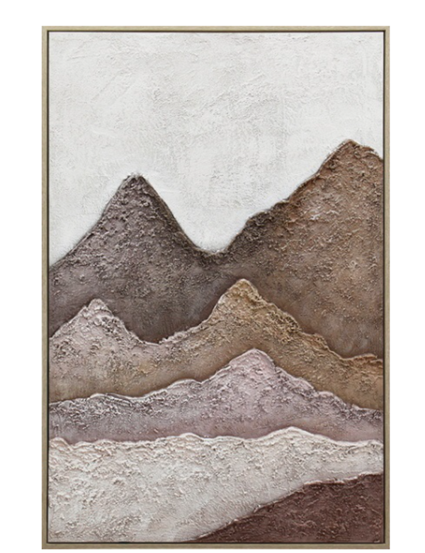 Schilderij In Lijst | Bergen Abstract | 60x90x3,8cm