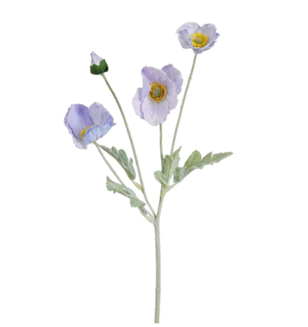 Kunstbloemen Klaproos Real Touch Blue | 61cm