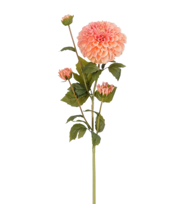 Kunstbloem Dahlia Real Touch Roze | 78cm
