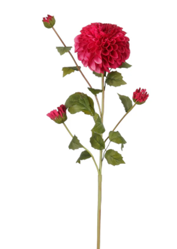 Kunstbloem Dahlia Real Touch Fuchsia | 78cm
