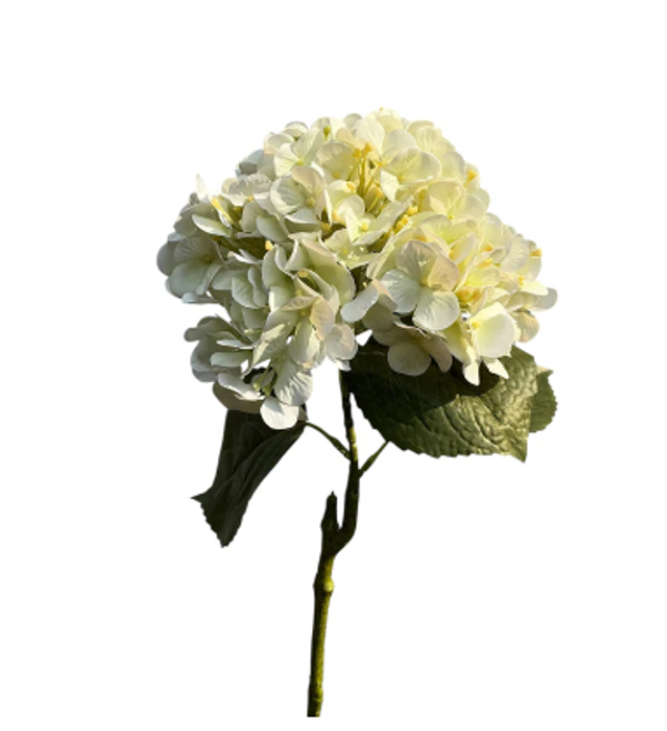 Kunstbloem Hortensia Real Touch Creme | 75cm