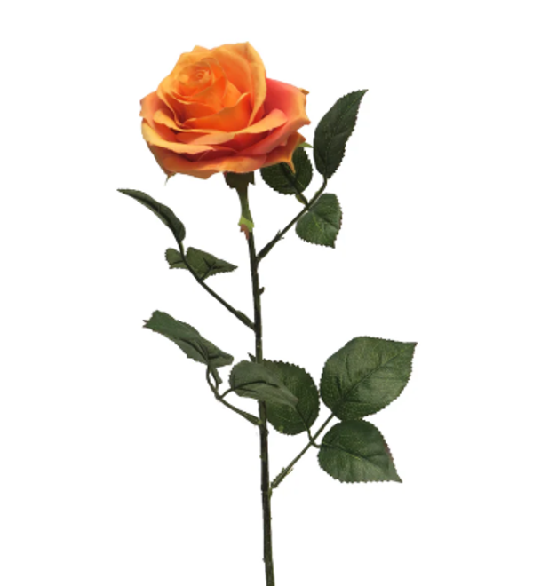 Kunstbloem Roos Oranje | 64cm