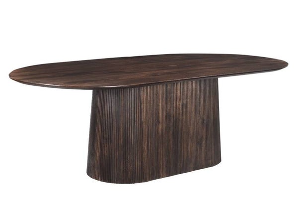Ovale Eettafel 'Salvator' – Walnootkleurig Mangohout | 200 cm